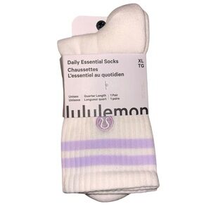 lululemon athletica Cream and Lavender Casual Socks